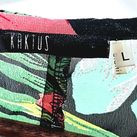 Kaktus Cover Up Floral Tropical Women's Size L Boho Beachy - Picture 4 of 4